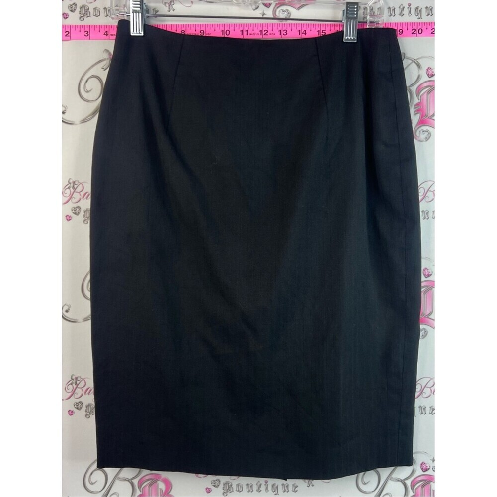 Boss Pencil Skirt midi Flowy dress-casual Black printed- Tailored Office Classic